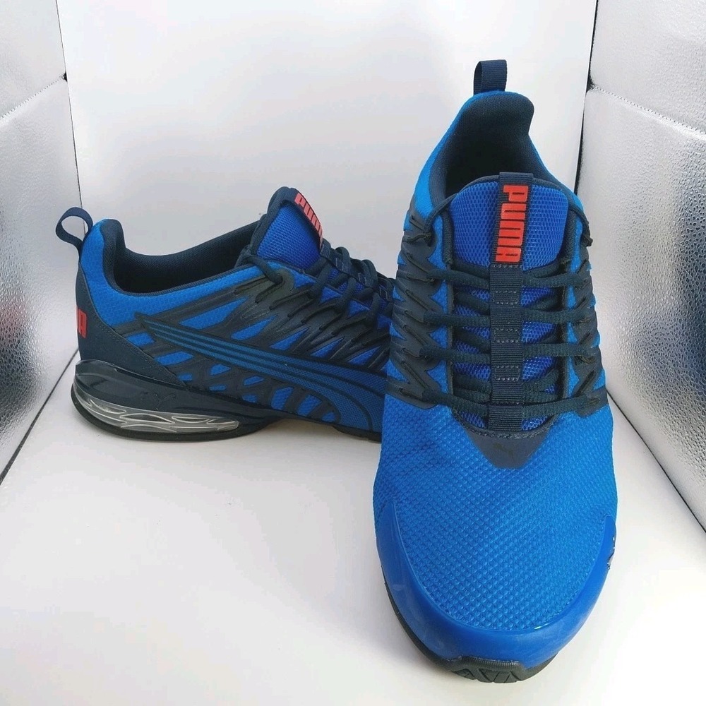 Puma Voltaic Evo 379601-06 Mens Blue Mesh Lace Up Athletic Running Shoes Size 13